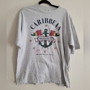 Vintage 90s 00s Caribbean cruise tourist oversized tee | size XL